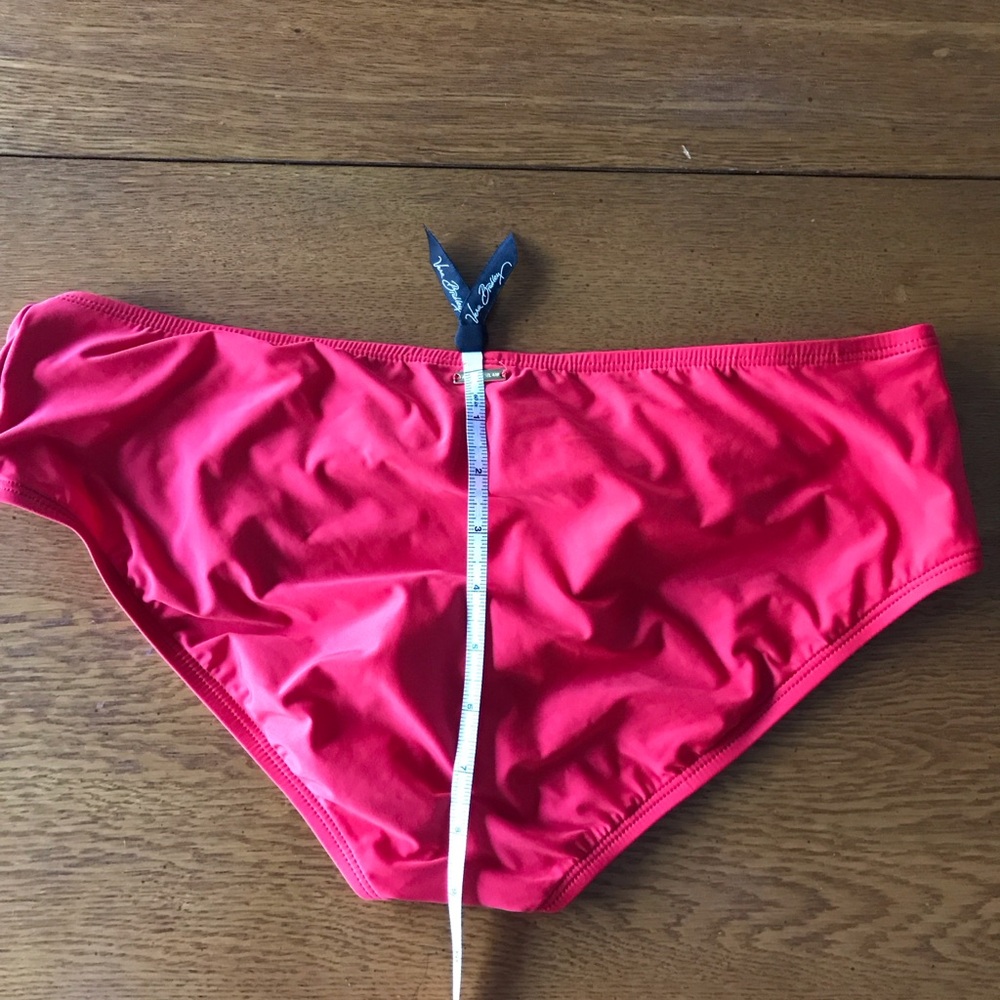Antonio Melani high rise orange swimsuit bottom, size large,